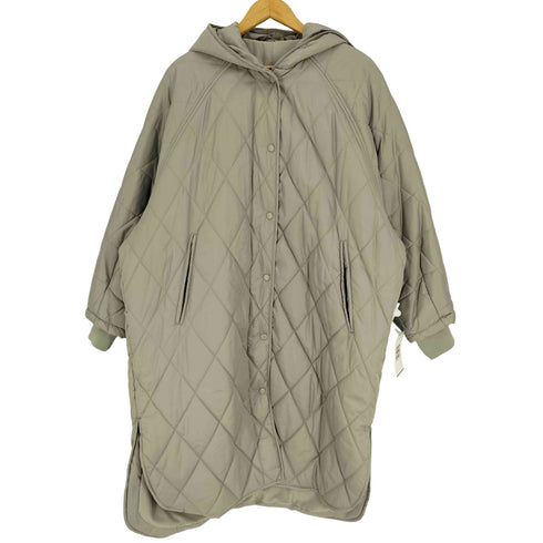 ザラ ZARA サイド スリット 中綿 フーディ ロング キルティングジャケット レディース import:XS