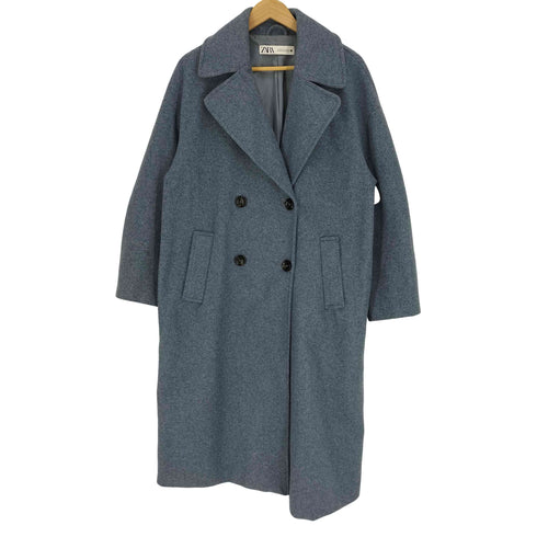ザラ ZARA ダブルブレスト ロング チェスター コート レディース import:XS