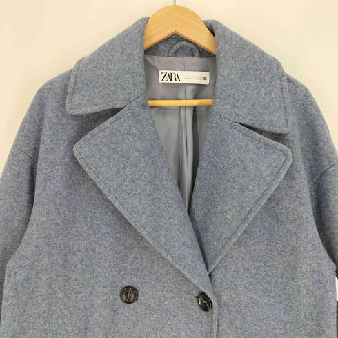 ザラ ZARA ダブルブレスト ロング チェスター コート レディース import:XS