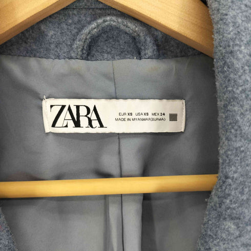 ザラ ZARA ダブルブレスト ロング チェスター コート レディース import:XS