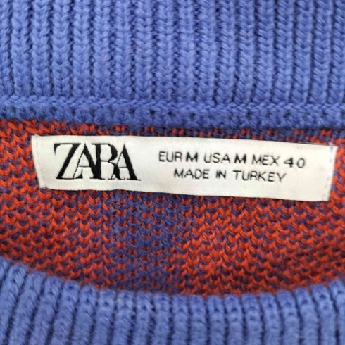 ザラ ZARA 総柄 クルーネックニット レディース M