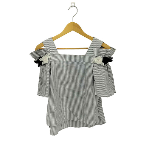 Maglie Blue オフショルダーフレアスリーブブラウス select レディース 5