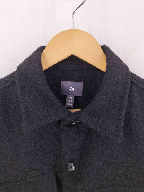 エイチアンドエム H&M レギュラーフィット ウールブレンドオーバーシャツ メンズ import:M