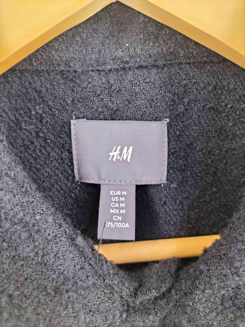 エイチアンドエム H&M レギュラーフィット ウールブレンドオーバーシャツ メンズ import:M