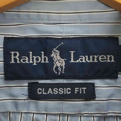 ラルフローレン RALPH LAUREN CLASSIC FIT スモールポニー ストライプBDシャツ メンズ import:L