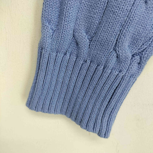 ポロバイラルフローレン Polo by RALPH LAUREN ポニー刺繍 クルーネック ケーブル編み コットンニット レディース