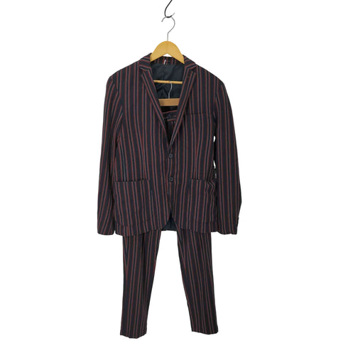 ザラマン ZARA MAN ストライプ 2B ウォレットチェーン付属 スーツ セットアップ メンズ 48