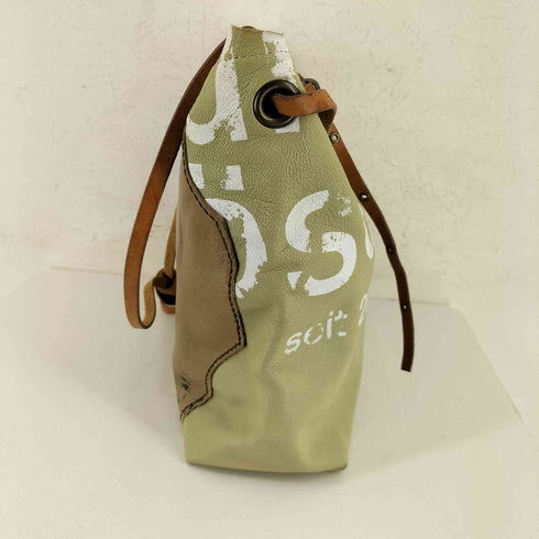 undose レザー パッチワーク ショルダーバック レディース