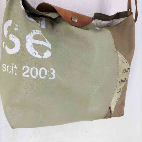 undose レザー パッチワーク ショルダーバック レディース