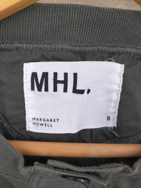 エムエイチエル MHL. コットンジャージー ノーカラー シャツ レディース JPN:2