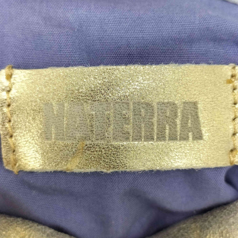 Naterra ゴールド レザー ショルダーバッグ レディース