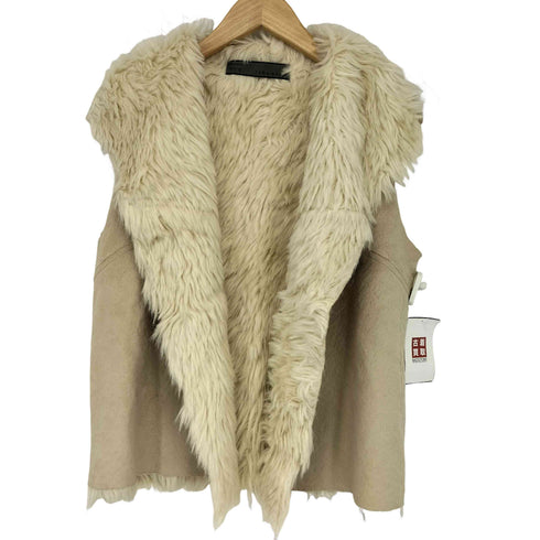 ザラ ZARA 裏地フェイクファースエードベスト レディース import:S