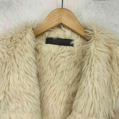 ザラ ZARA 裏地フェイクファースエードベスト レディース import:S