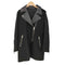 ザラ ZARA ラムレザー ウール ロングライダースジャケット レディース import:L