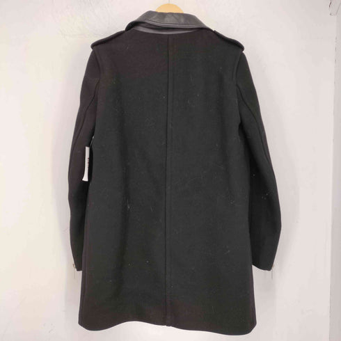 ザラ ZARA ラムレザー ウール ロングライダースジャケット レディース import:L