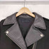 ザラ ZARA ラムレザー ウール ロングライダースジャケット レディース import:L