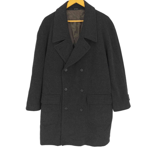 R-1 Homme カシミヤ混 ダブルブレスト ハーフコート メンズ JPN:L