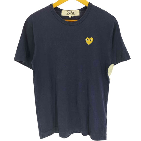 プレイコムデギャルソン PLAY COMME des GARCONS AD2015 ゴールドエンブレム ハート 刺繍 S/S クルーネック Tシャツ メンズ JPN:L