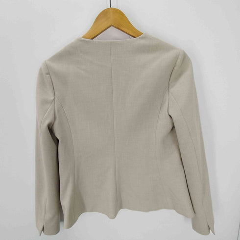 ユナイテッドアローズグリーンレーベルリラクシング UNITED ARROWS green label relaxing ダブルクロス ノーラペル ジャケット -ウォッシャブル・ストレッチ レディース JPN:38