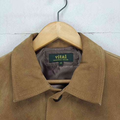 Vital MONSIEUR NICOLE pig leather ピッグスエードトラッカージャケット メンズ 46