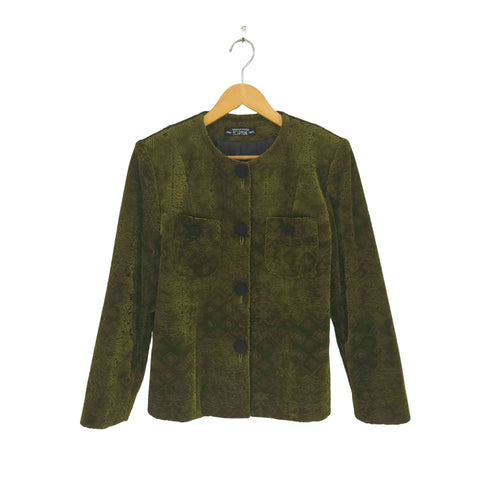 SOPHIA MADE IN JAPAN 刺繍デザインノーカラージャケット レディース FREE