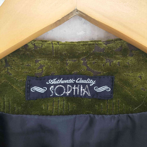 SOPHIA MADE IN JAPAN 刺繍デザインノーカラージャケット レディース FREE