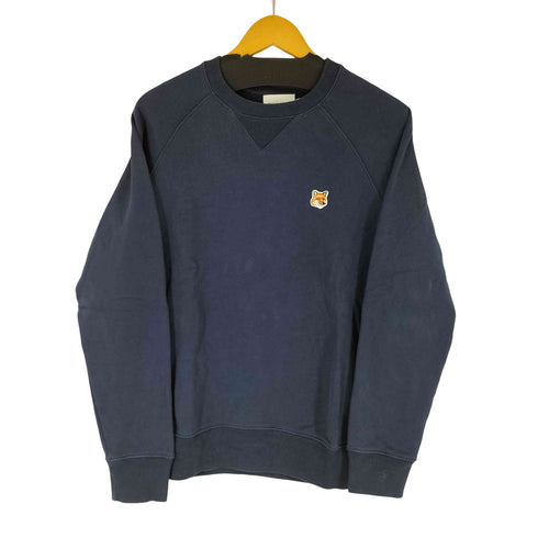 メゾンキツネ MAISON KITSUNE ワンポイント刺繍クルーネックスウェット メンズ JPN:S