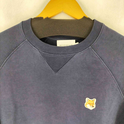 メゾンキツネ MAISON KITSUNE ワンポイント刺繍クルーネックスウェット メンズ JPN:S