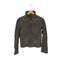 erde lamb leather ニット切替ラムレザーライダースジャケット レディース