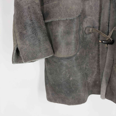 Catta Space カッタースペース 羊革 ラムレザー フーデッド ムートン レザー コート レディース JPN:38