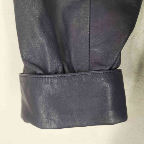 cow leather カウレザー比翼デザインコート レディース FREE