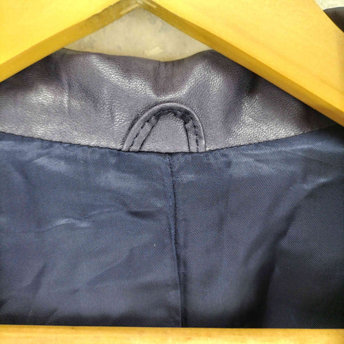 cow leather カウレザー比翼デザインコート レディース FREE