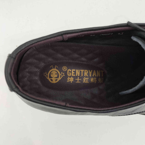 Gentryant エンボス加工 レースアップ シューズ メンズ
