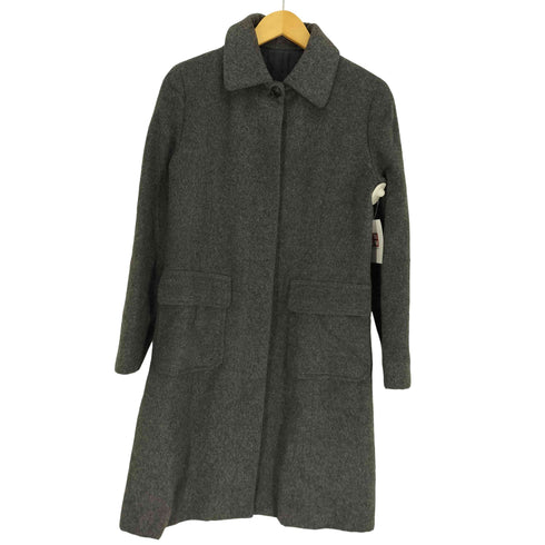 ニューヨーカー NEWYORKER アルパカ混 比翼ボタン ウール ステンカラー コート レディース JPN:9号