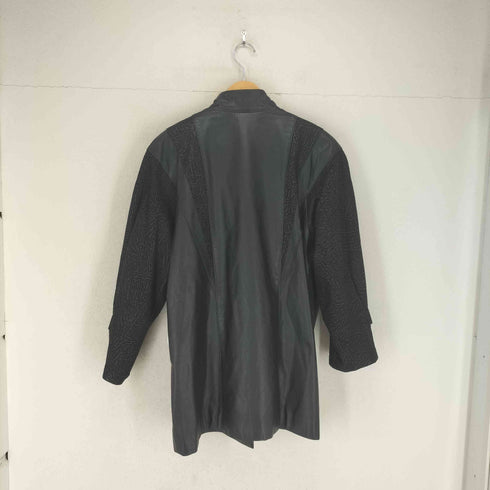 VASIMNASU cow leather レオパード切替カウレザーハーフコート レディース F