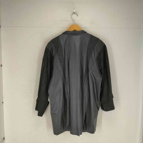 VASIMNASU cow leather レオパード切替カウレザーハーフコート レディース F