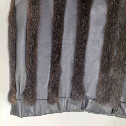REGINA calf leather&mink fur トグルボタンファー切替レザージャケット レディース 11