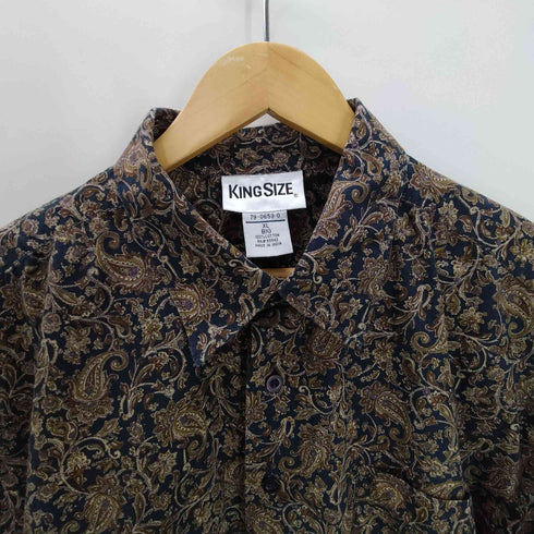 キングサイズ KINGSIZE ペイズリー柄 総柄 L/S シャツ ビッグサイズ メンズ import:XL