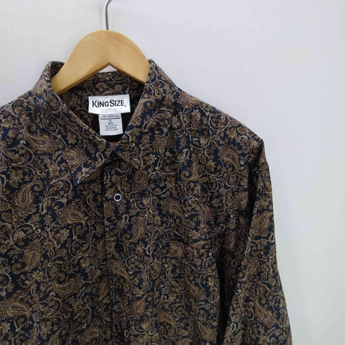 キングサイズ KINGSIZE ペイズリー柄 総柄 L/S シャツ ビッグサイズ メンズ import:XL