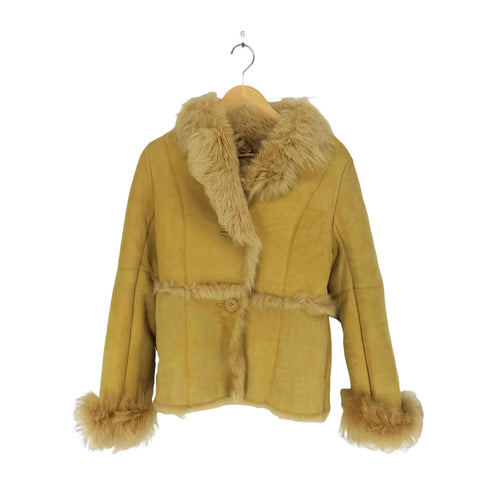 V.O.M lamb suede ファー切替ラムスエードジャケット レディース 38