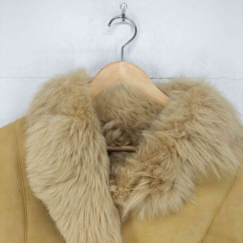 V.O.M lamb suede ファー切替ラムスエードジャケット レディース 38