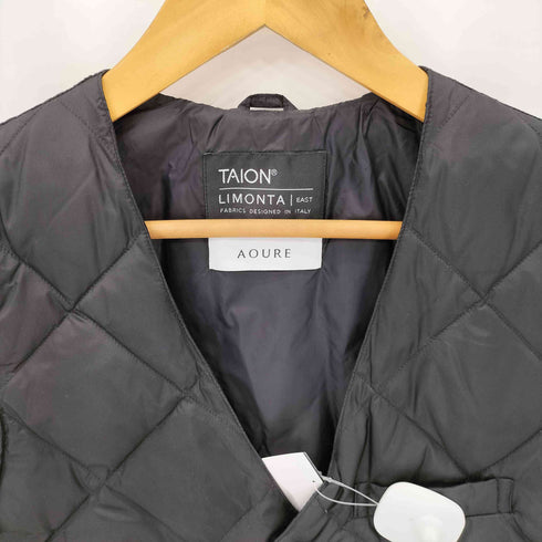 タイオン TAION ナイロン フロントボタン ダウン キルティング ベスト メンズ L