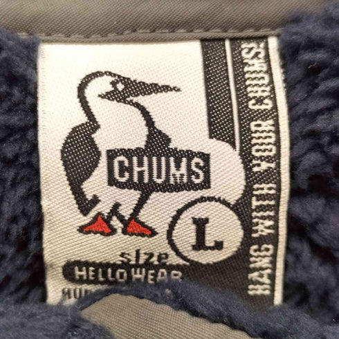 チャムス CHUMS フリース エルモ フーディー ジップ ベスト メンズ JPN:L