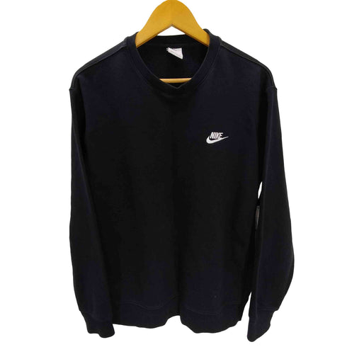 ナイキ NIKE 24AW NSW CLUB CRW FT BLACK WHITE クラブ フレンチテリー クルー スウェット メンズ import:XL