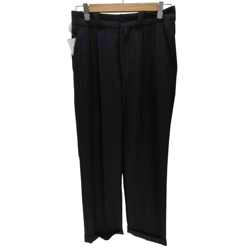 diatinto moda per uomo ウール カシミヤ 1タック ストライプ スラックス パンツ メンズ 46