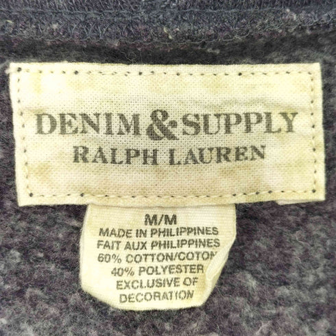 デニムアンドサプライ ラルフローレン DENIM & SUPPLY RALPH LAUREN ロゴプリント ラグラン ジップアップパーカー メンズ import:M
