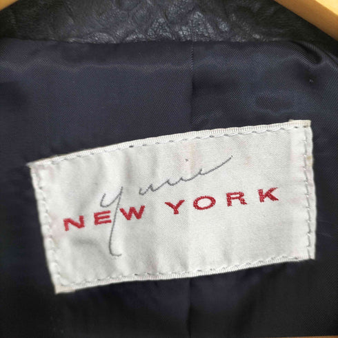 NEW YORK real leather リアルレザーダブルライダースジャケット レディース