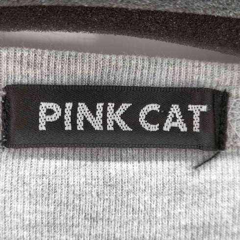 Y2K PINK CAT L/Sカットソー レディース