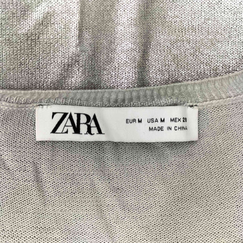 ザラ ZARA フォイルディテール セーター ラメ カットソー レディース import:M