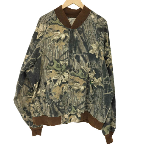 MOSSY OAK USA製 リアルツリーカモ スナップボタンブルゾン メンズ 2XL